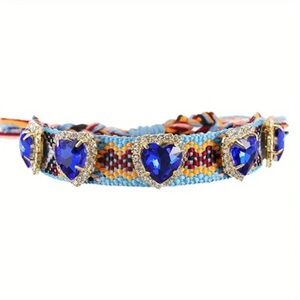 Blue Heart Crystal Friendship Bracelet - Women Jewelry